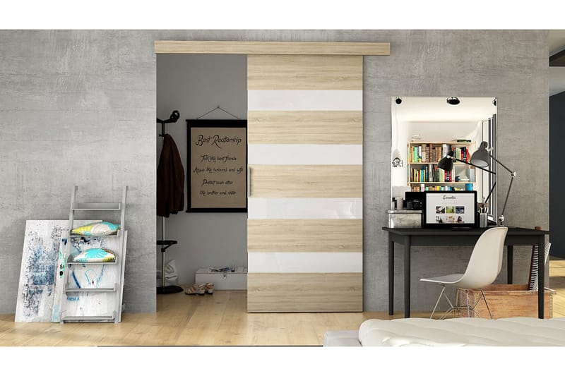 Skjutdörr - Ek/Vit - Förvaring - Garderober & garderobssystem - Garderobsdörr - Skjutdörr garderob & walk-in closet