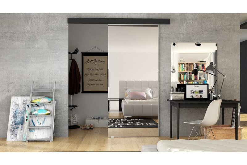 Skjutdörr ELVERUM - Svart - Förvaring - Garderober & garderobssystem - Garderobsdörr - Skjutdörr garderob & walk-in closet