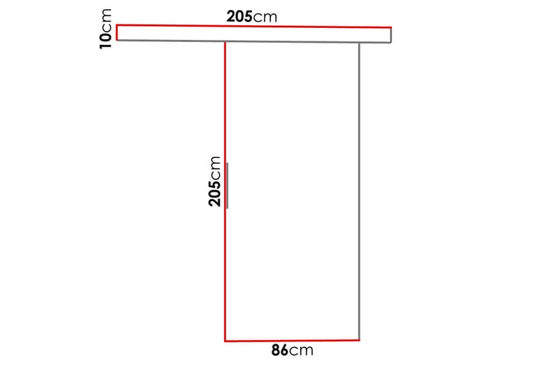 Skjutdörr Nemanja 86x205 cm - Brun - Skjutdörr garderob & walk-in closet