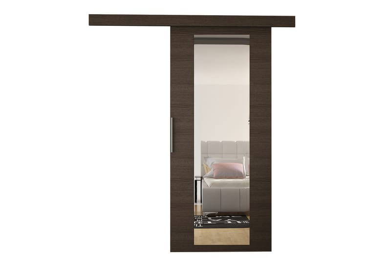 Skjutdörr Nemanja 86x205 cm - Brun - Förvaring - Garderober & garderobssystem - Garderobsdörr - Skjutdörr garderob & walk-in closet