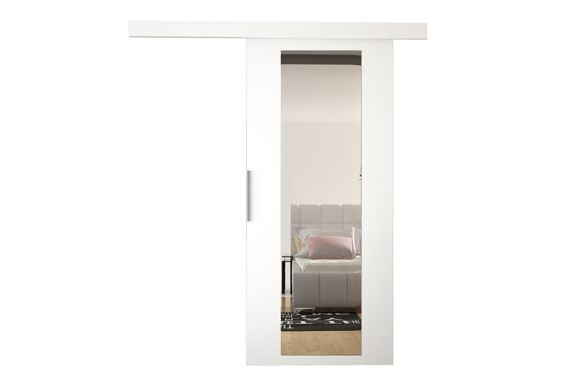 Skjutdörr Nemanja 86x205 cm - Vit - Förvaring - Garderober & garderobssystem - Garderobsdörr - Skjutdörr garderob & walk-in closet