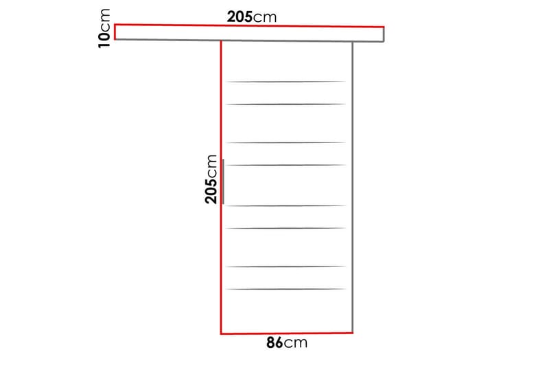 Skjutdörr Nemanja - Vit - Förvaring - Garderober & garderobssystem - Garderobsdörr - Skjutdörr garderob & walk-in closet