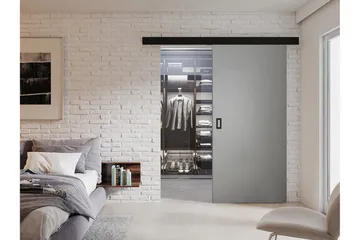 Werdi Skjutdörr 90 cm - Grafit - Förvaring - Garderober & garderobssystem - Garderobsdörr - Skjutdörr garderob & walk-in closet
