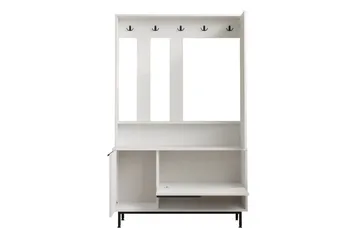 Liyakat Hallmöbel - Vit - Förvaring - Garderober & garderobssystem - Garderobsinredning - Backstativ