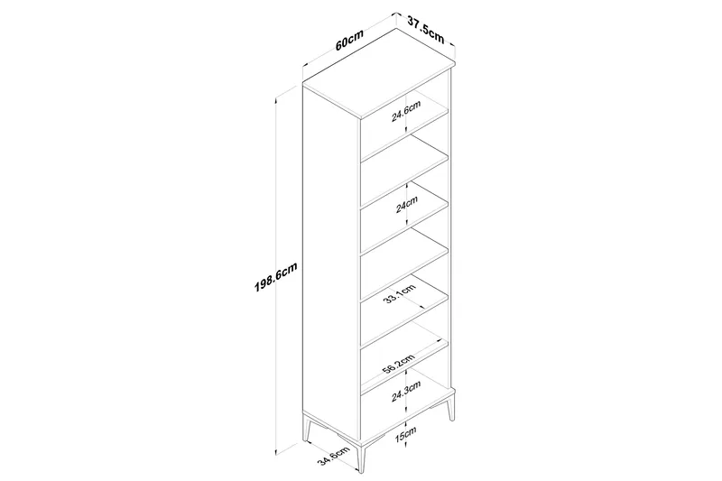 Lukkha Hallmöbel - Valnöt/Vit - Förvaring - Garderober & garderobssystem - Garderobsinredning - Backstativ