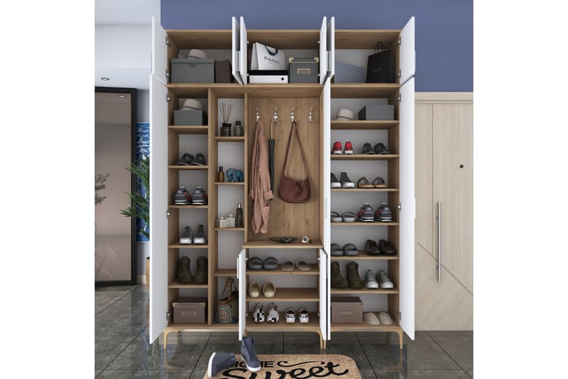 Lukkha Hallmöbel - Valnöt/Vit - Förvaring - Garderober & garderobssystem - Garderobsinredning - Backstativ