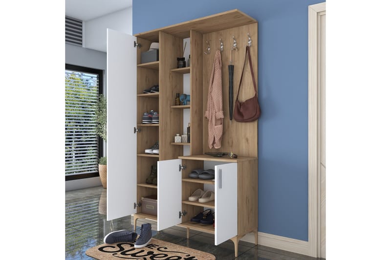 Lukkha Hallmöbel - Valnöt/Vit - Förvaring - Garderober & garderobssystem - Garderobsinredning - Backstativ