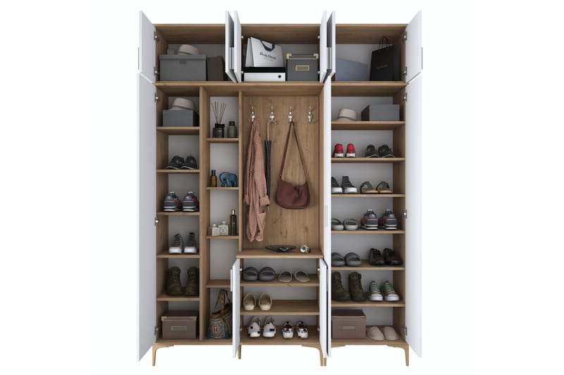 Lukkha Hallmöbel - Valnöt/Vit - Förvaring - Garderober & garderobssystem - Garderobsinredning - Backstativ