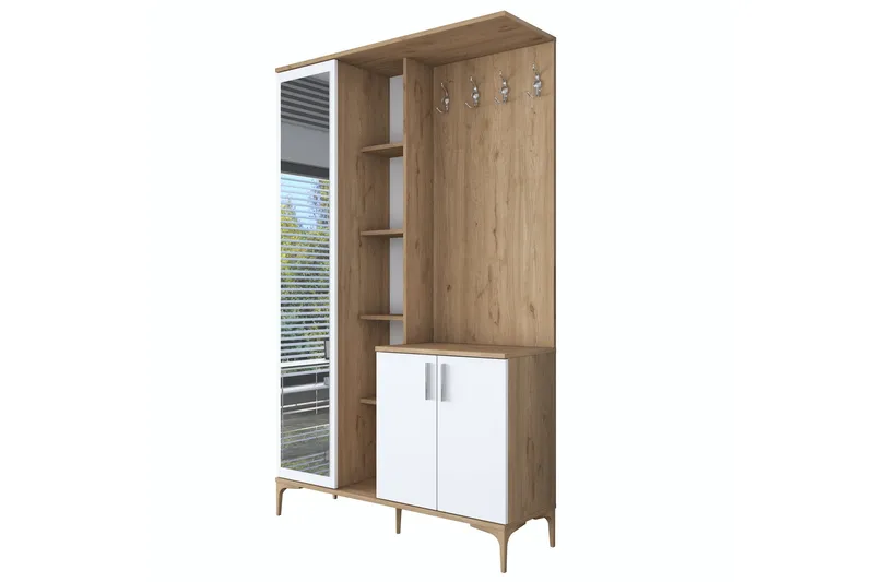 Lukkha Hallmöbel - Valnöt/Vit - Förvaring - Garderober & garderobssystem - Garderobsinredning - Backstativ