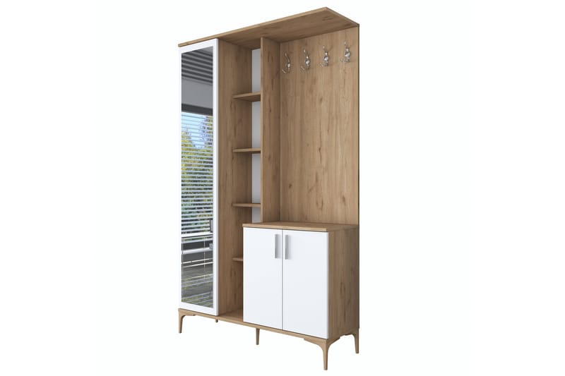 Lukkha Hallmöbel - Valnöt/Vit - Förvaring - Garderober & garderobssystem - Garderobsinredning - Backstativ