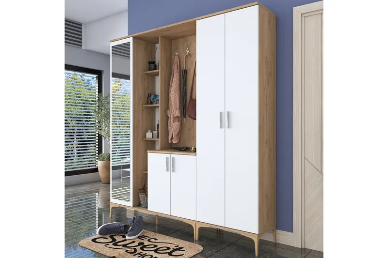 Lukkha Hallmöbel - Valnöt/Vit - Förvaring - Garderober & garderobssystem - Garderobsinredning - Backstativ