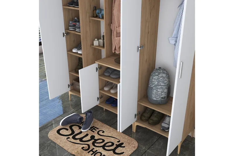 Lukkha Hallmöbel - Valnöt/Vit - Förvaring - Garderober & garderobssystem - Garderobsinredning - Backstativ