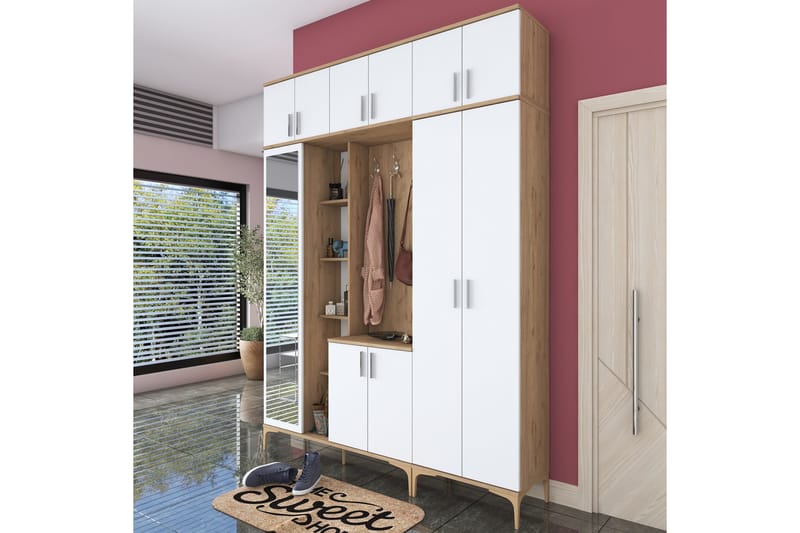Lukkha Hallmöbel - Valnöt/Vit - Förvaring - Garderober & garderobssystem - Garderobsinredning - Backstativ