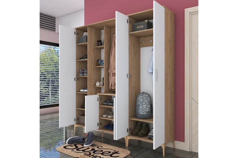 Lukkha Hallmöbel - Valnöt/Vit - Förvaring - Garderober & garderobssystem - Garderobsinredning - Backstativ