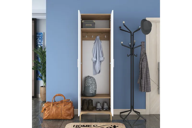 Lukkha Hallmöbel - Valnöt/Vit - Förvaring - Garderober & garderobssystem - Garderobsinredning - Backstativ
