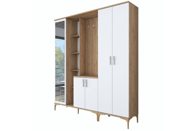 Lukkha Hallmöbel - Valnöt/Vit - Förvaring - Garderober & garderobssystem - Garderobsinredning - Backstativ