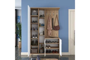 Lukkha Hallmöbel - Valnöt/Vit - Förvaring - Garderober & garderobssystem - Garderobsinredning - Backstativ