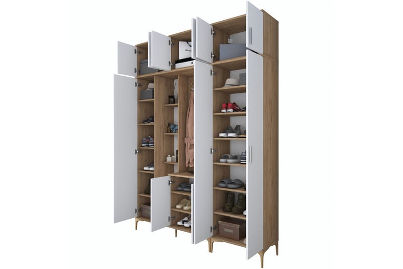 Lukkha Hallmöbel - Valnöt/Vit - Förvaring - Garderober & garderobssystem - Garderobsinredning - Backstativ