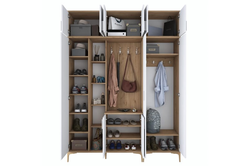 Lukkha Hallmöbel - Valnöt/Vit - Förvaring - Garderober & garderobssystem - Garderobsinredning - Backstativ