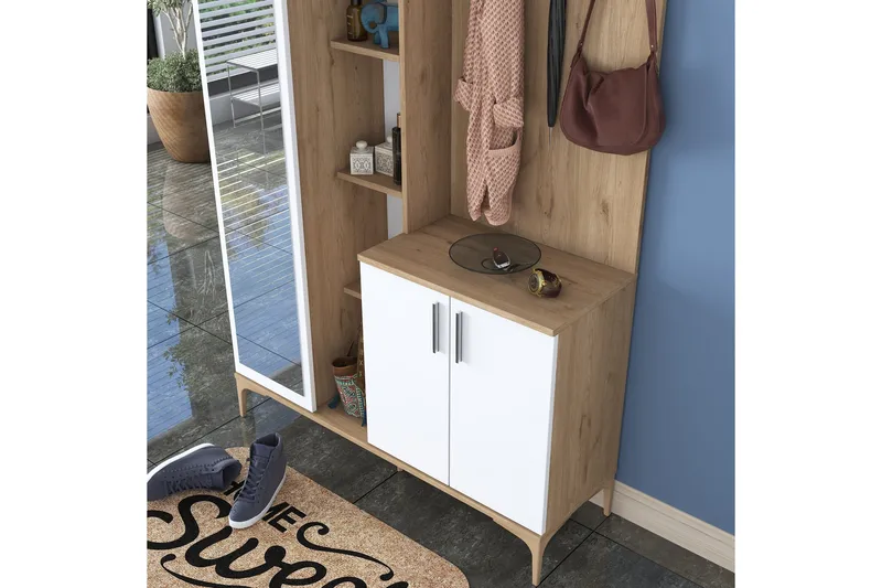 Lukkha Hallmöbel - Valnöt/Vit - Förvaring - Garderober & garderobssystem - Garderobsinredning - Backstativ