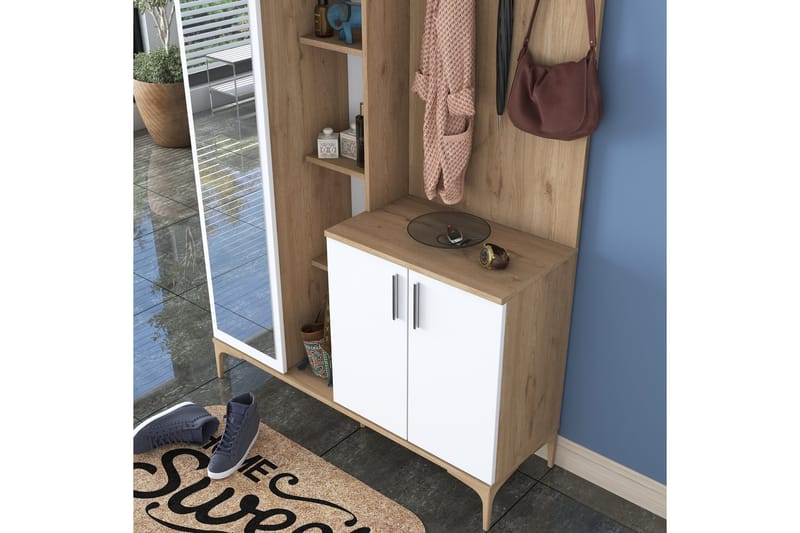 Lukkha Hallmöbel - Valnöt/Vit - Förvaring - Garderober & garderobssystem - Garderobsinredning - Backstativ