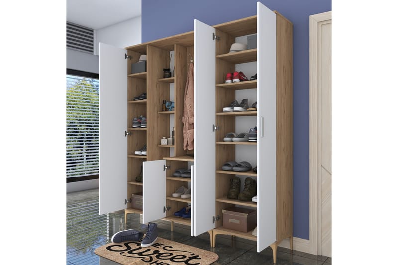 Lukkha Hallmöbel - Valnöt/Vit - Förvaring - Garderober & garderobssystem - Garderobsinredning - Backstativ