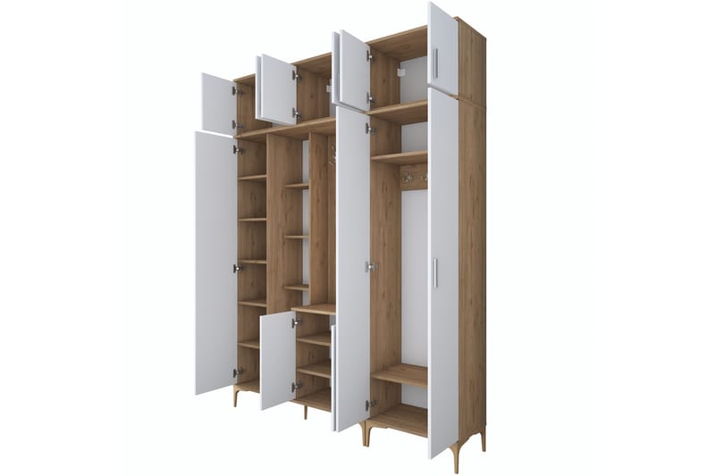 Lukkha Hallmöbel - Valnöt/Vit - Förvaring - Garderober & garderobssystem - Garderobsinredning - Backstativ