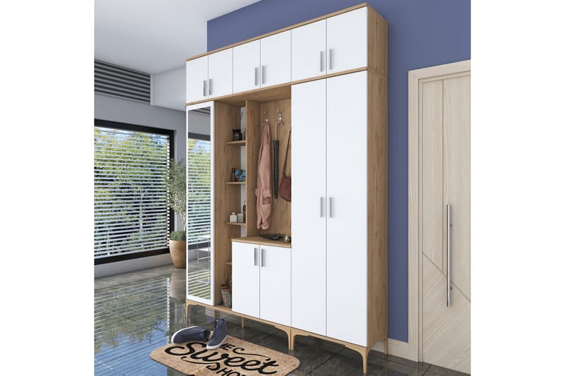 Lukkha Hallmöbel - Valnöt/Vit - Förvaring - Garderober & garderobssystem - Garderobsinredning - Backstativ