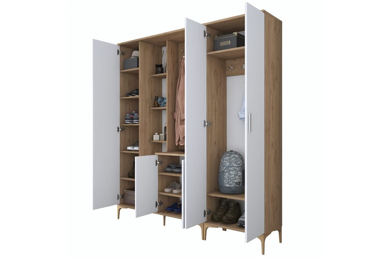 Lukkha Hallmöbel - Valnöt/Vit - Förvaring - Garderober & garderobssystem - Garderobsinredning - Backstativ