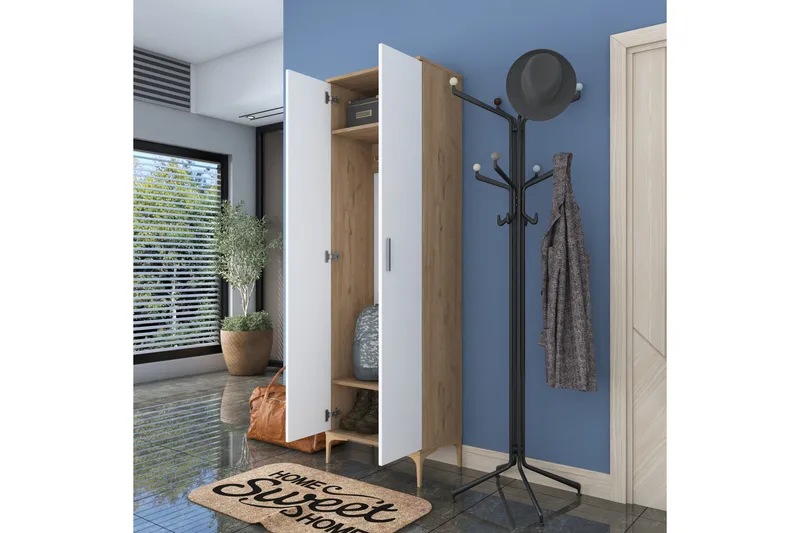 Lukkha Hallmöbel - Valnöt/Vit - Förvaring - Garderober & garderobssystem - Garderobsinredning - Backstativ