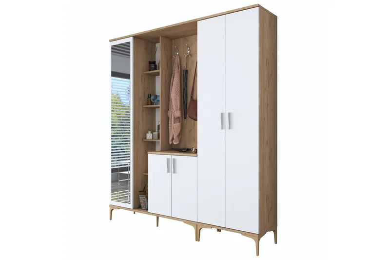 Lukkha Hallmöbel - Valnöt/Vit - Förvaring - Garderober & garderobssystem - Garderobsinredning - Backstativ