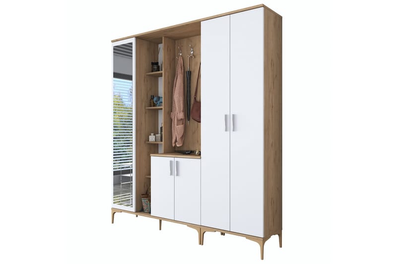 Lukkha Hallmöbel - Valnöt/Vit - Förvaring - Garderober & garderobssystem - Garderobsinredning - Backstativ