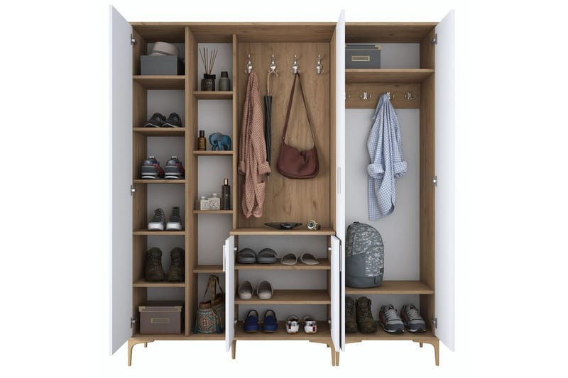 Lukkha Hallmöbel - Valnöt/Vit - Förvaring - Garderober & garderobssystem - Garderobsinredning - Backstativ