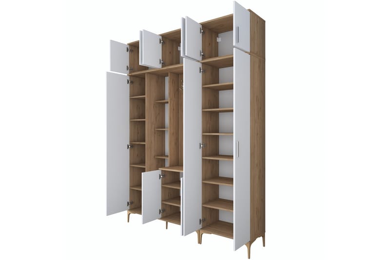 Lukkha Hallmöbel - Valnöt/Vit - Förvaring - Garderober & garderobssystem - Garderobsinredning - Backstativ