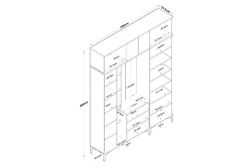 Lukkha Hallmöbel - Valnöt/Vit - Förvaring - Garderober & garderobssystem - Garderobsinredning - Backstativ