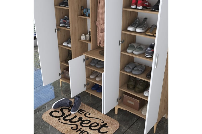 Lukkha Hallmöbel - Valnöt/Vit - Förvaring - Garderober & garderobssystem - Garderobsinredning - Backstativ