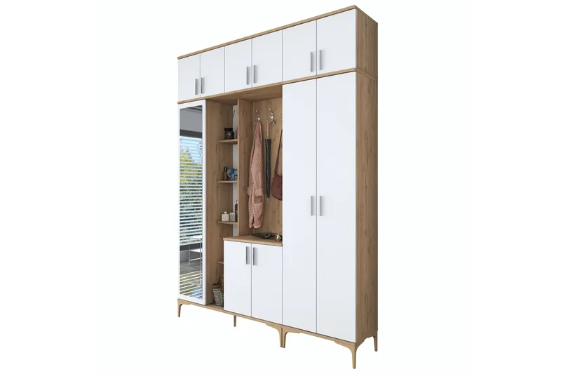 Lukkha Hallmöbel - Valnöt/Vit - Förvaring - Garderober & garderobssystem - Garderobsinredning - Backstativ