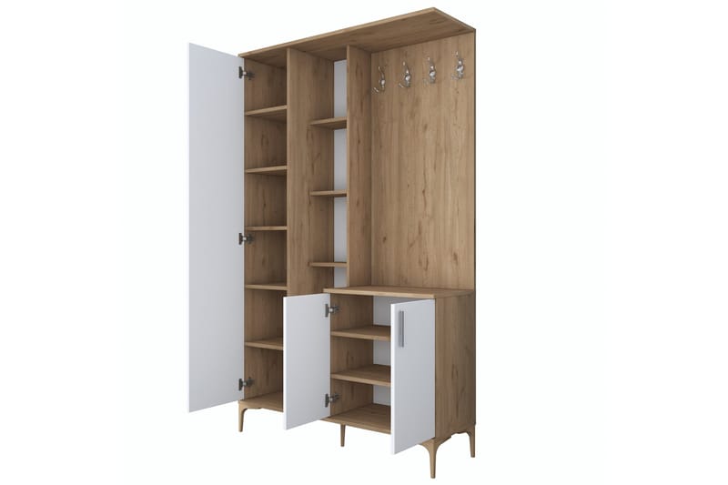 Lukkha Hallmöbel - Valnöt/Vit - Förvaring - Garderober & garderobssystem - Garderobsinredning - Backstativ