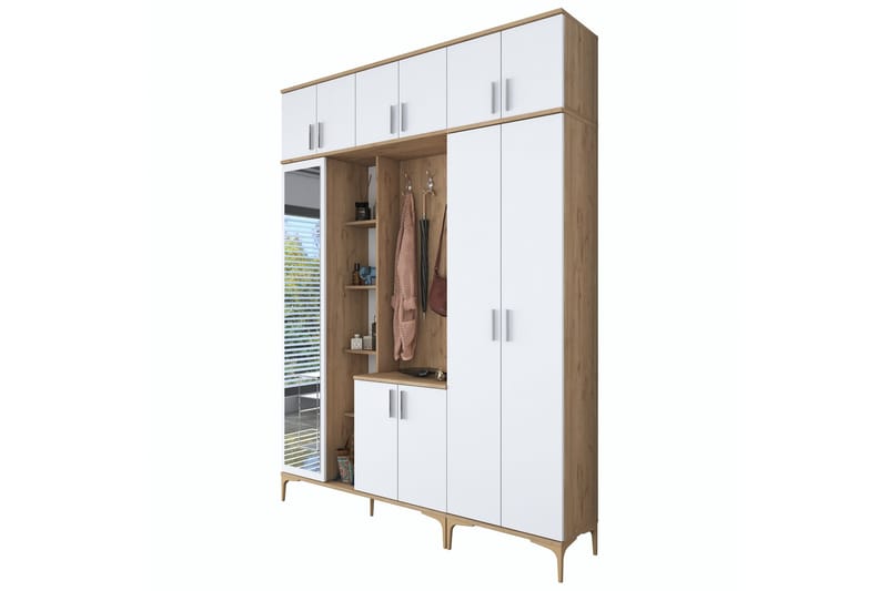 Lukkha Hallmöbel - Valnöt/Vit - Förvaring - Garderober & garderobssystem - Garderobsinredning - Backstativ