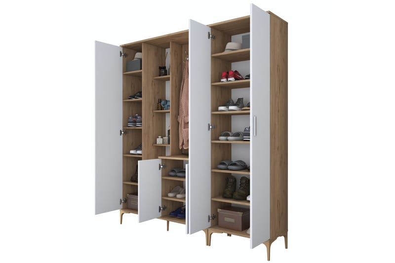 Lukkha Hallmöbel - Valnöt/Vit - Förvaring - Garderober & garderobssystem - Garderobsinredning - Backstativ