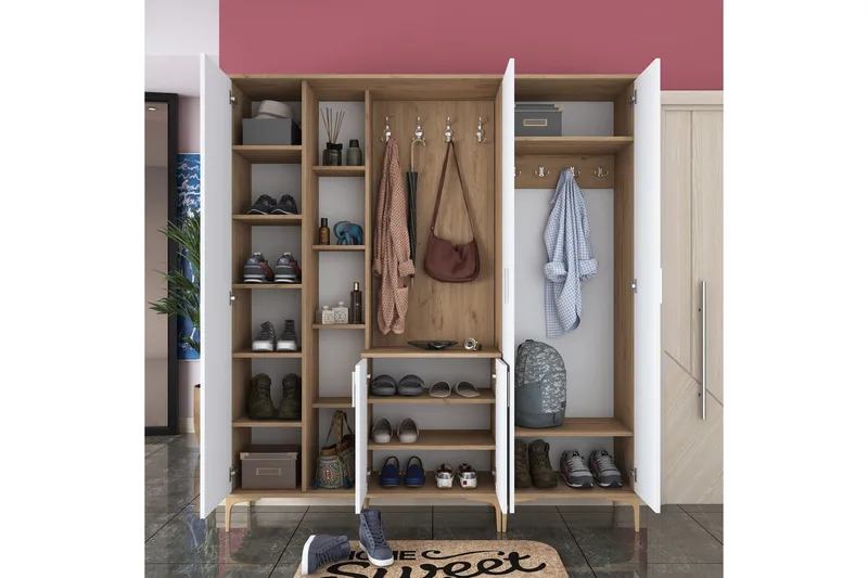 Lukkha Hallmöbel - Valnöt/Vit - Förvaring - Garderober & garderobssystem - Garderobsinredning - Backstativ