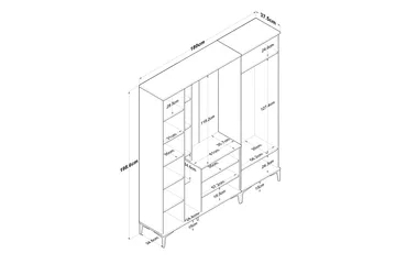 Lukkha Hallmöbel - Valnöt/Vit - Förvaring - Garderober & garderobssystem - Garderobsinredning - Backstativ