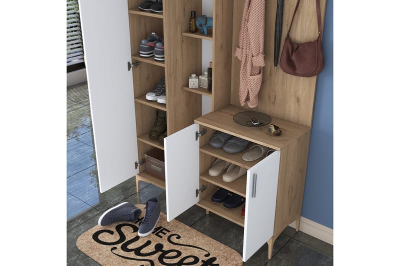 Lukkha Hallmöbel - Valnöt/Vit - Förvaring - Garderober & garderobssystem - Garderobsinredning - Backstativ