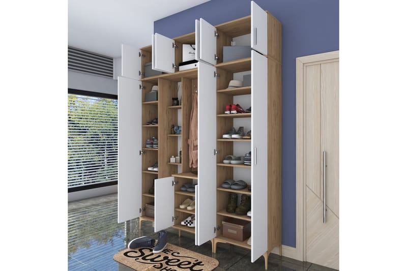 Lukkha Hallmöbel - Valnöt/Vit - Förvaring - Garderober & garderobssystem - Garderobsinredning - Backstativ