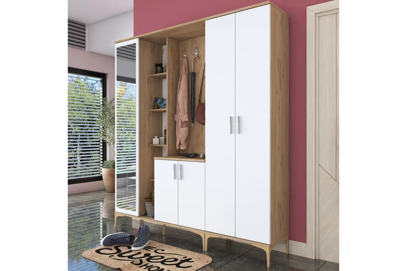 Lukkha Hallmöbel - Valnöt/Vit - Förvaring - Garderober & garderobssystem - Garderobsinredning - Backstativ