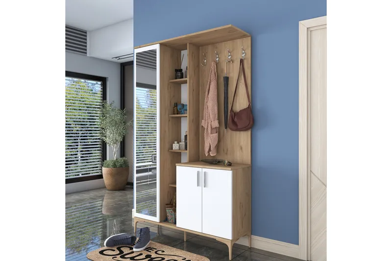 Lukkha Hallmöbel - Valnöt/Vit - Förvaring - Garderober & garderobssystem - Garderobsinredning - Backstativ