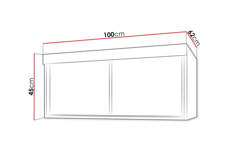 Hyllförvaring Szaf 62x100 cm till Garderob - Vit - Hyllplan & hyllkonsol - Hyllkonsol till garderob