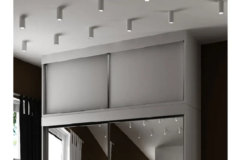 Szaf Hyllförvaring 62x100 cm till Garderob LED-belysning - Vit - Förvaring - Garderober & garderobssystem - Garderobsinredning - Hyllkonsol till garderob