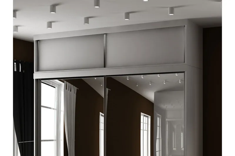 Szaf Hyllförvaring 62x200 cm till Garderob LED-belysning - Vit - Förvaring - Garderober & garderobssystem - Garderobsinredning - Hyllkonsol till garderob