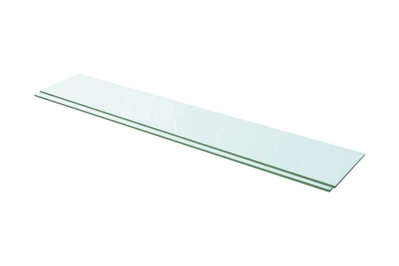 Hyllplan 2 st glas genomskinlig 110x20 cm - Transparent - Hyllplan till garderob - Hyllplan & hyllkonsol
